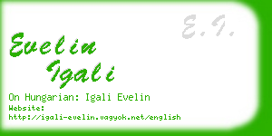 evelin igali business card